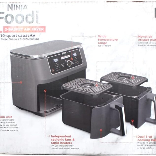 Ninja Foodi 6-in-1 10-qt. XL 2-Basket Air Fryer with DualZone Technology.